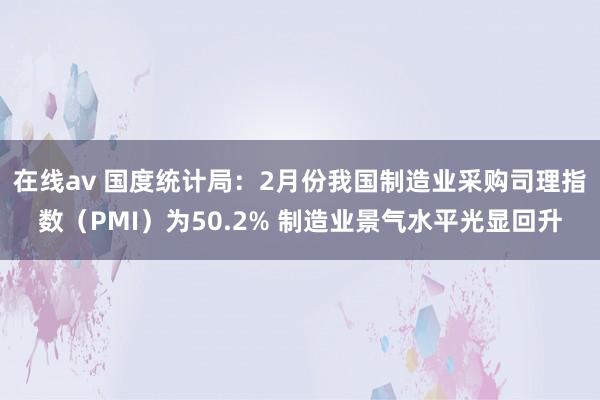 在线av 国度统计局：2月份我国制造业采购司理指数（PMI）